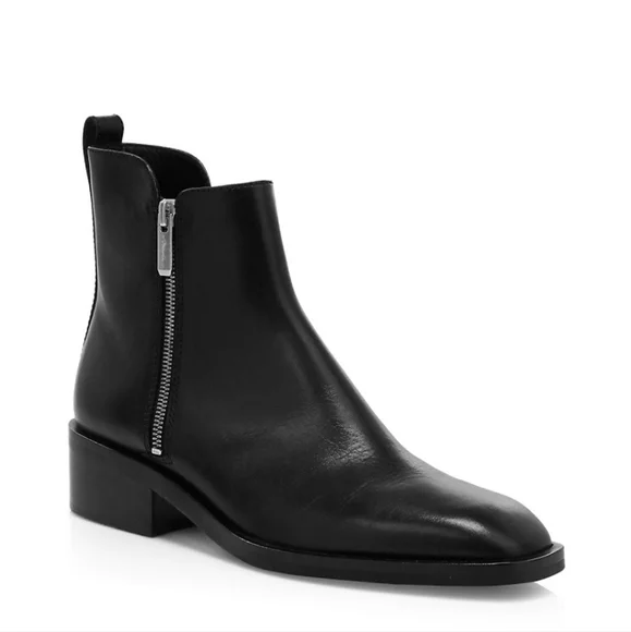 NWT$525 3.1 Phillip Lim Alexa Leather Ankle Bootie Dual Side Zippers Boots 38.5 - Picture 5 of 17